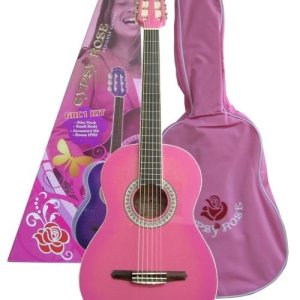 VALENCIA Gypsy Rose Klasik Gitar Set -Pembe- -(Gıgbag Stickers Dvd)